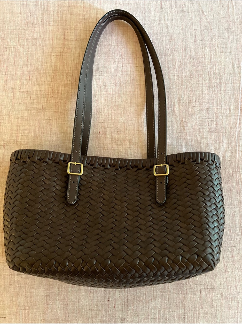 Coach Woven Swing Tote, in Maple - Picture 4 of 10